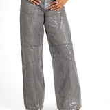 Metallic Bandeau Panelled Jumpsuit