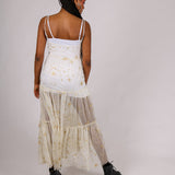 Sheer Maxi Moon & Star Print Dress