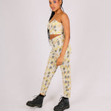 Snake Printed Denim Mom Jeans