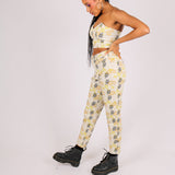 Snake Printed Denim Mom Jeans