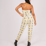 Snake Printed Denim Mom Jeans