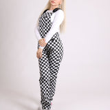 Checkered Printed Dungaree