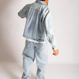 Relaxed Baggy Rhinestone Detail Jeans in Vintage Wash