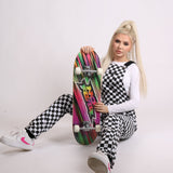 Checkered Printed Dungaree