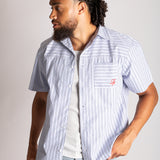 Revere Blue Collar Shirt Stripe