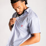 Revere Blue Collar Shirt Stripe