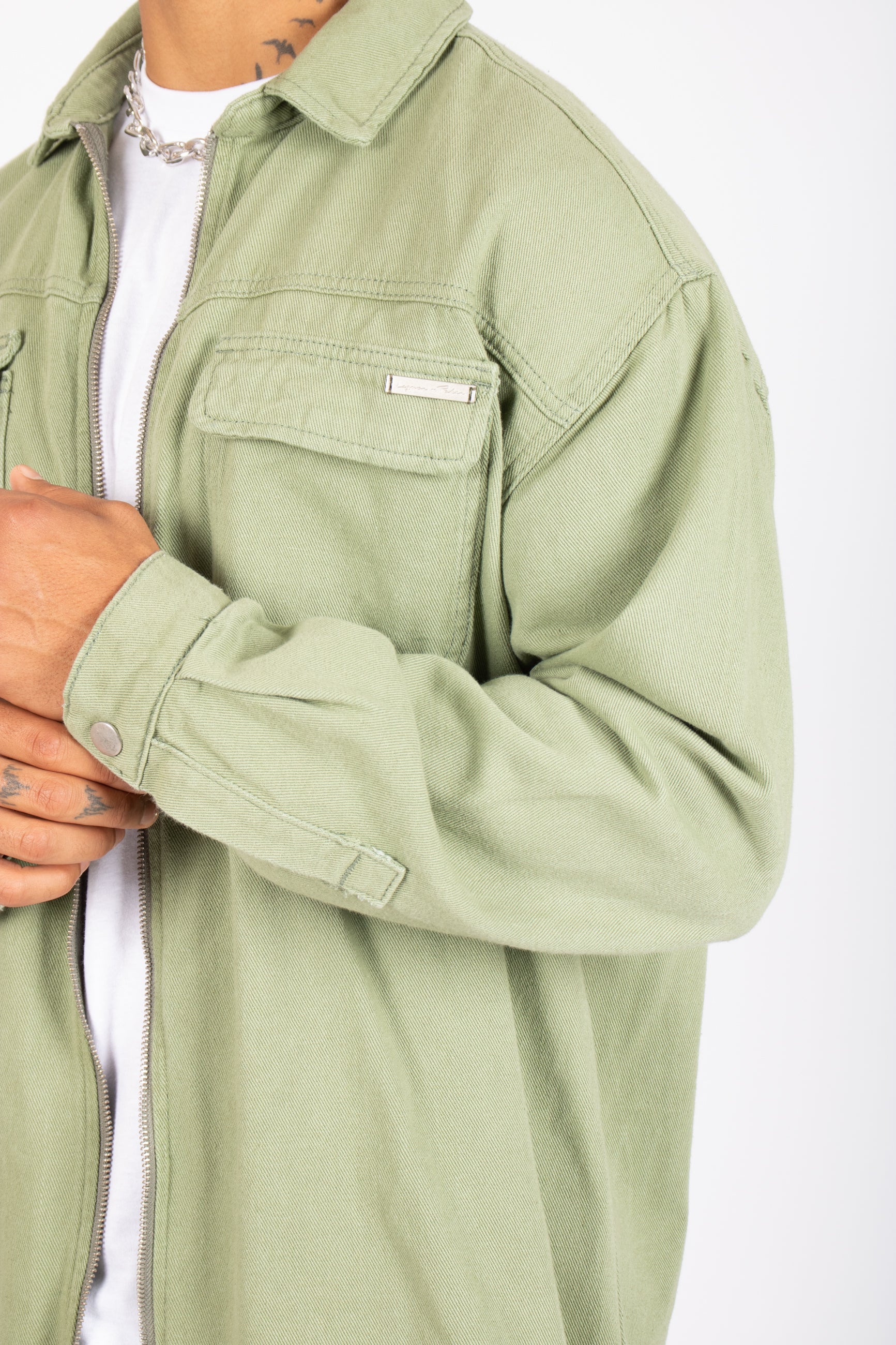 Khaki Relaxed Utility Shirt