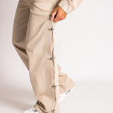 Relaxed Baggy Fireman Clasp Jeans in Ecru