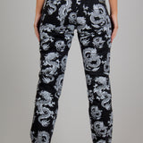 All-Over Dragon Print Straight Leg Jean