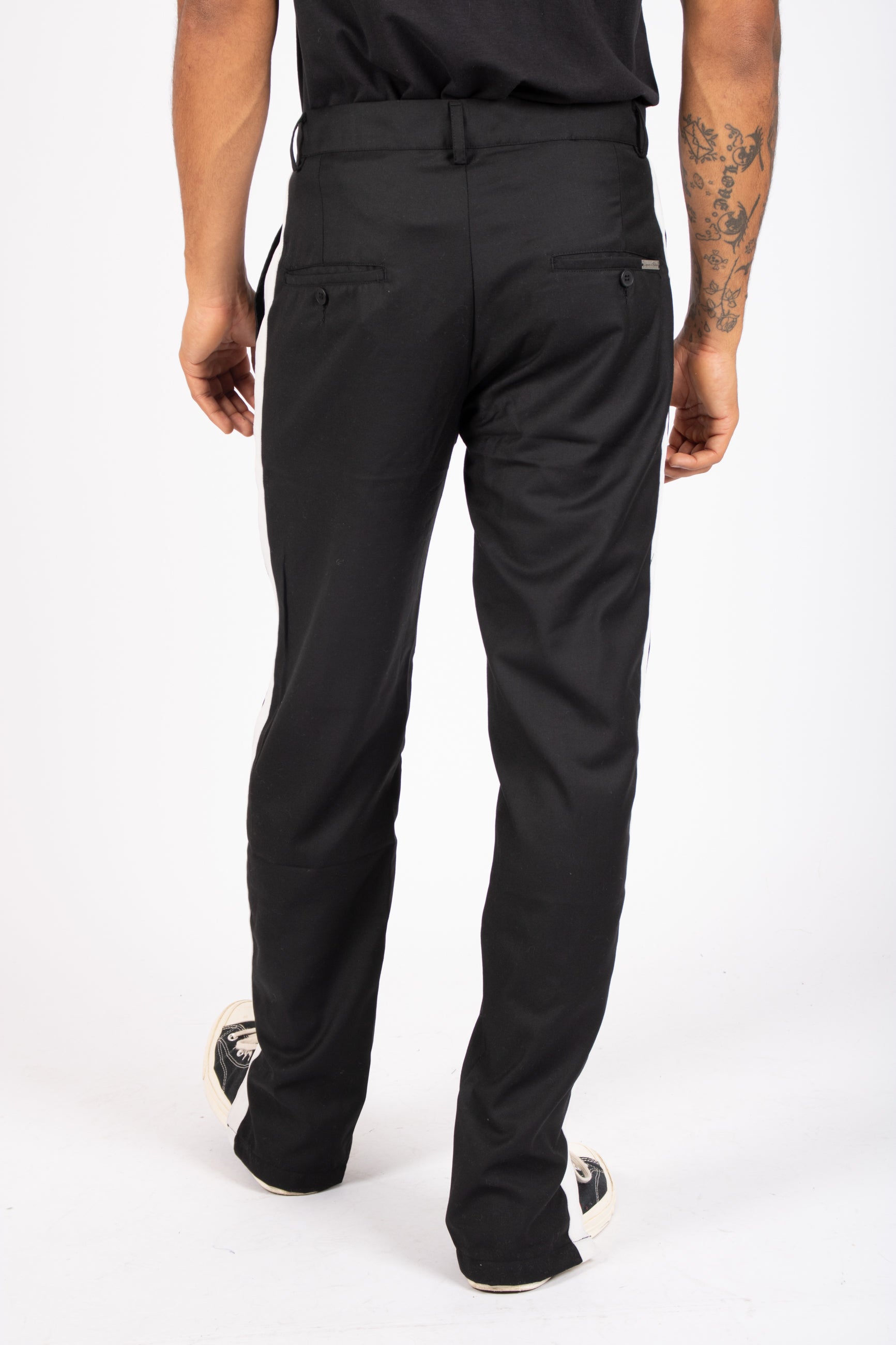 Liquor n Poker Utility Straight Leg Side Stripe Trousers