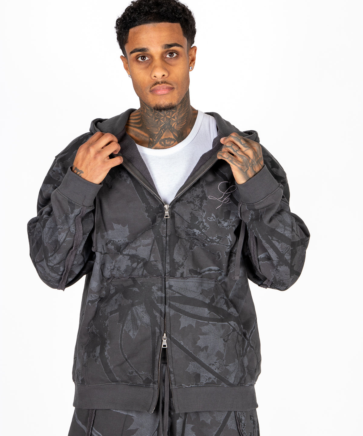 Oversized Black Mountain Printed Tracksuit