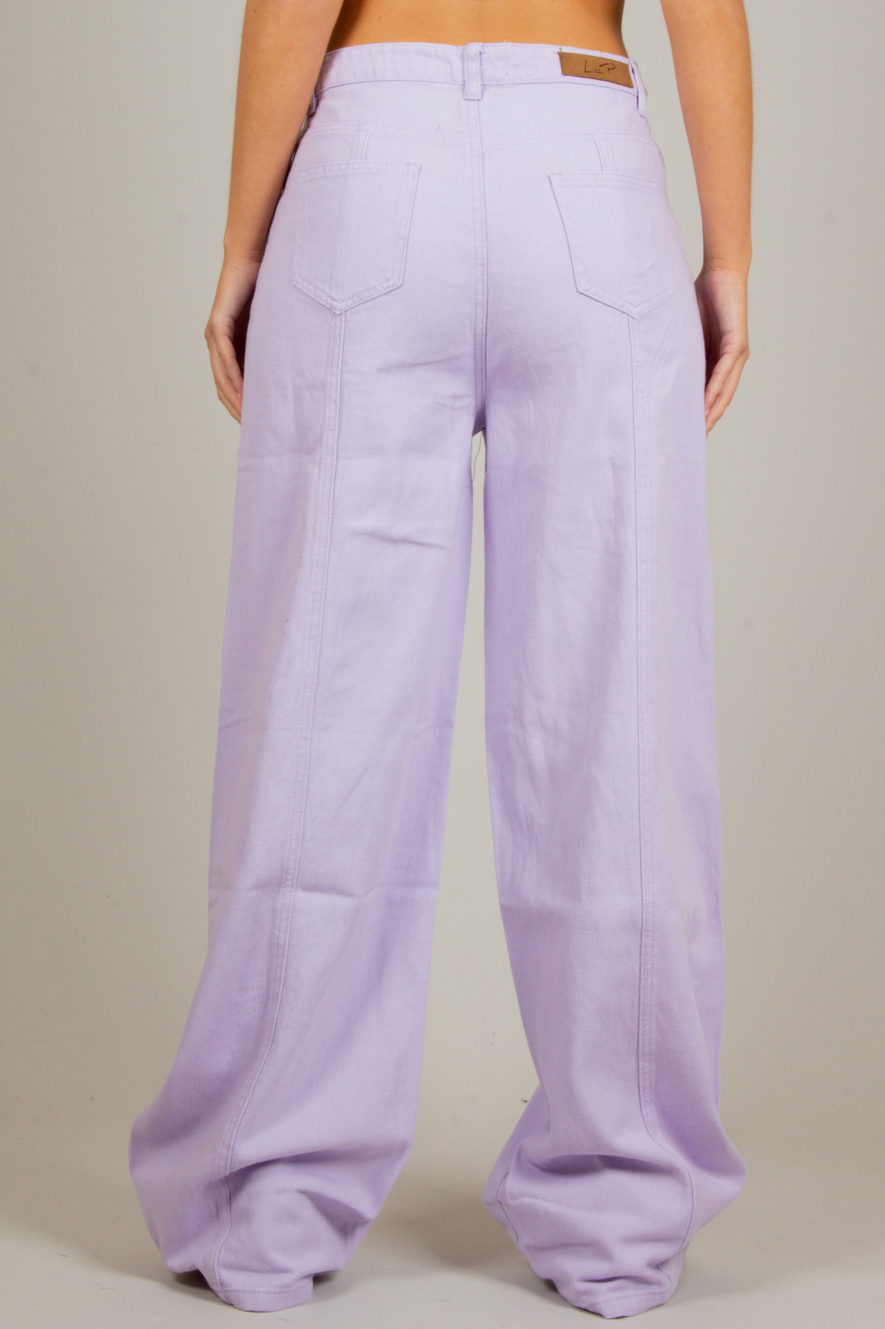 Cairo Wide Leg Jeans In Lilac