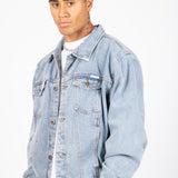 Oversized Boxy Denim Jacket In Vintage Stonewash