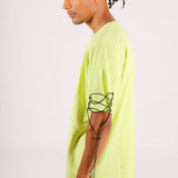 Oversized Lime T-Shirt With String Detailing