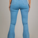 Slim Fit Flare Jean In Stone Wash