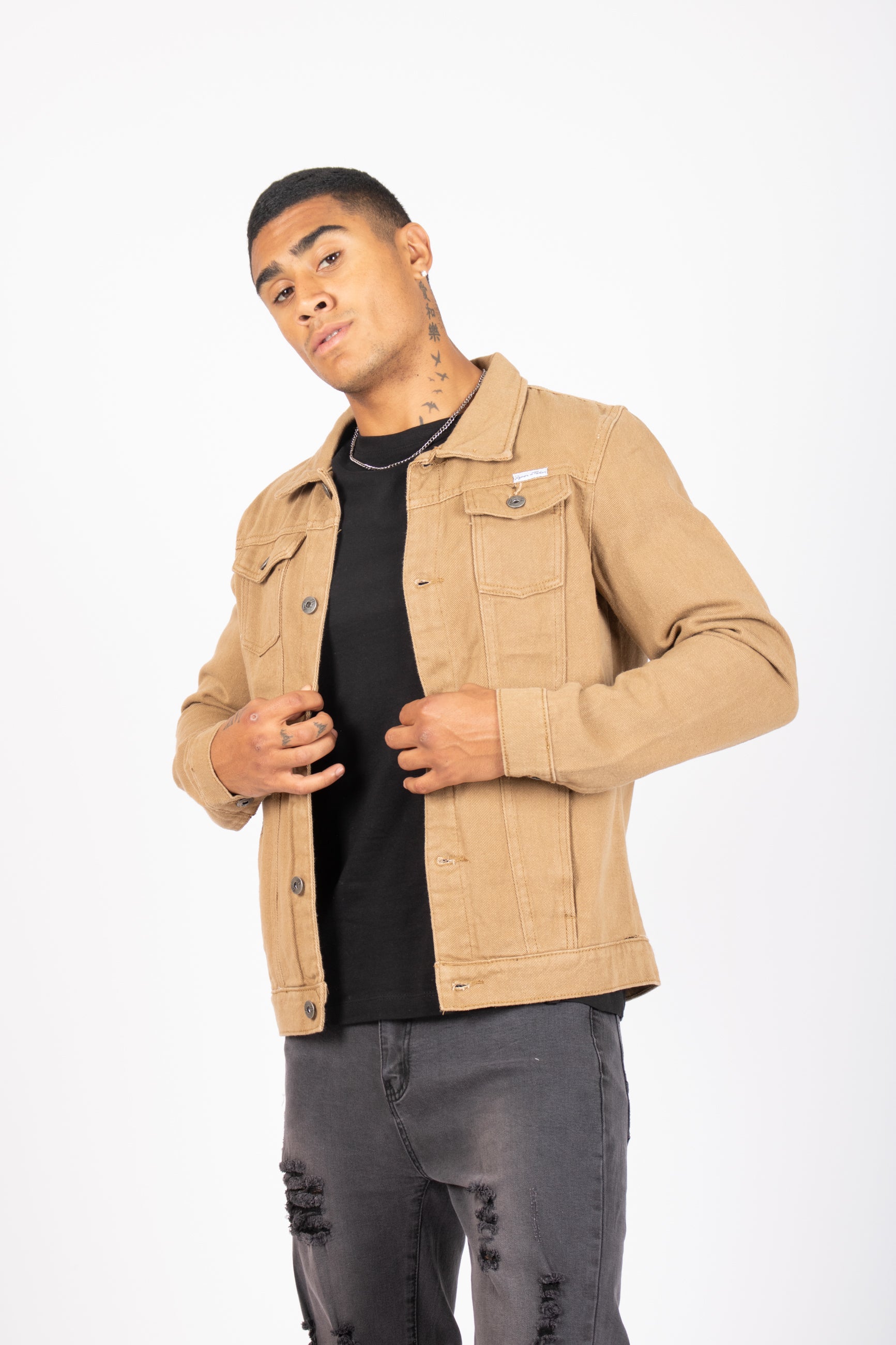 Norton Denim Jacket In Tan