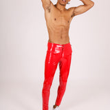 Red Gloss Vinyl Meggings