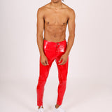 Red Gloss Vinyl Meggings