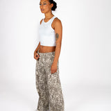 Snake Print Denim Jeans