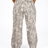 Snake Print Denim Jeans