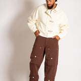 Harrington Ecru Buckle Detail Denim Jacketcha