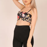 It's Got A BFF 'Floral Print Velvet Crop Top'