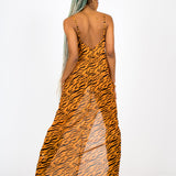Beach Tiger Maxi Slit Dress