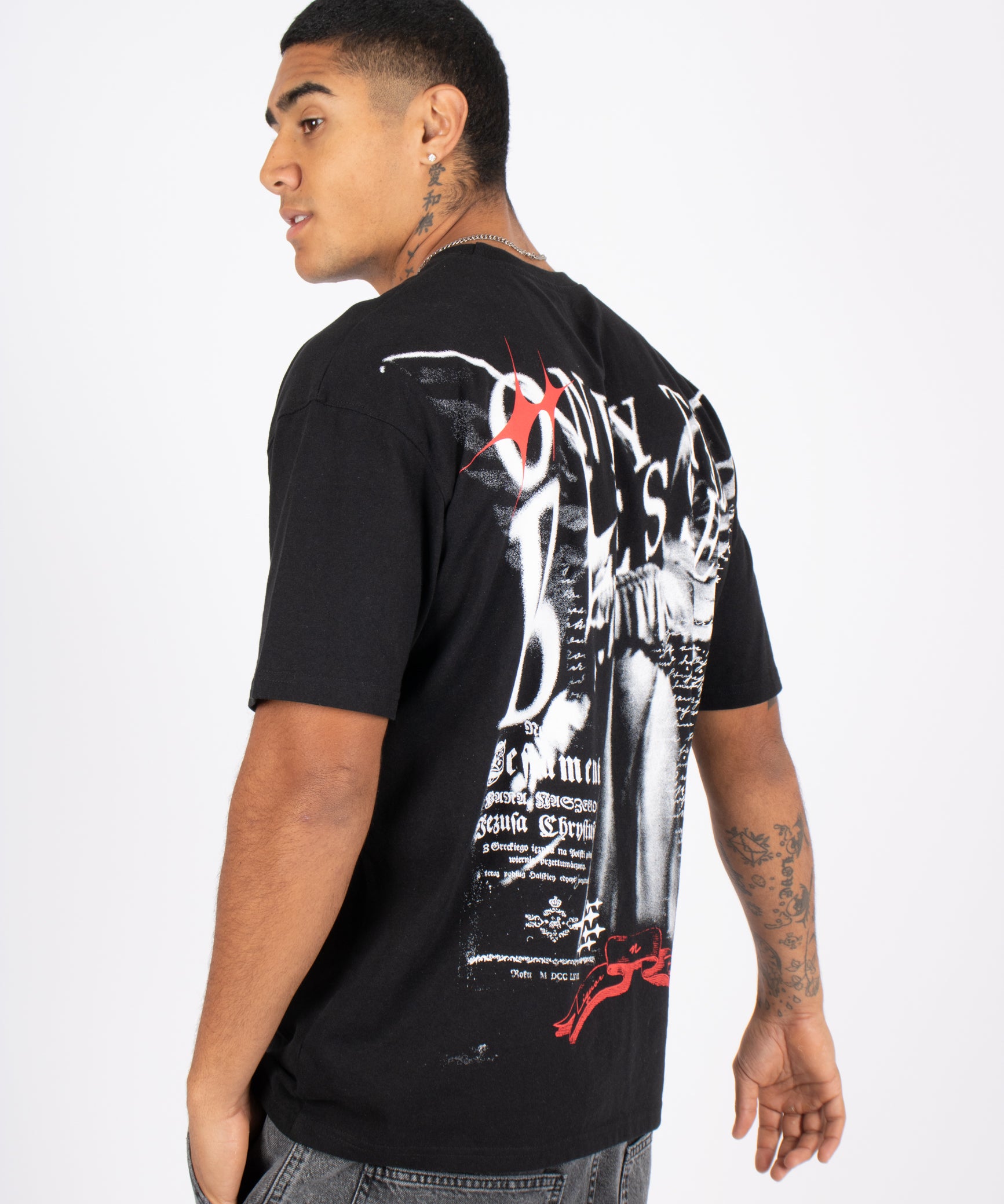 only-the-blessed-cross-tshirt