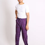 Purple Check Tailored Trouser