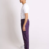 Purple Check Tailored Trouser
