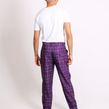 Purple Check Tailored Trouser