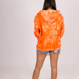 Oversized Orange Tie Dye Hoodie