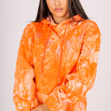 Oversized Orange Tie Dye Hoodie