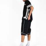 Black Denim Varsity T-Shirt