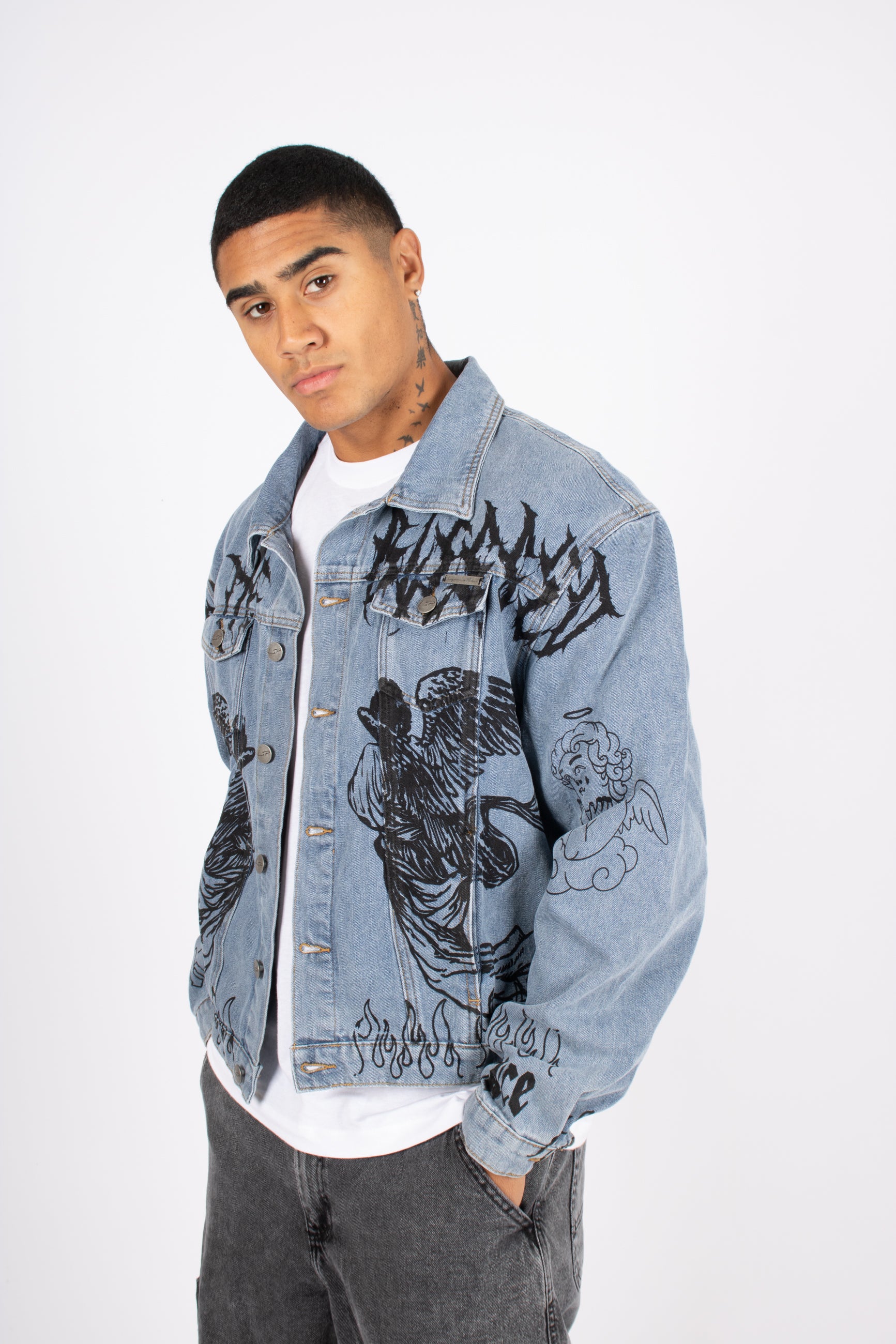 only-the-blessed-printed-denim-jacket