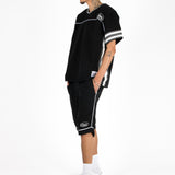 Black Denim Varsity T-Shirt
