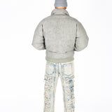 Liquor N Poker Oversized Nylon Bomber Jacket