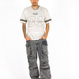 Acid Wash Black Cargo