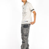 Acid Wash Black Cargo