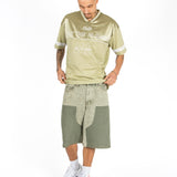Khaki Two Tone Carpenter Jorts