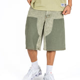 Khaki Two Tone Carpenter Jorts