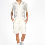 Off White Royal Printed Shorts