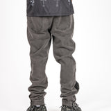 Washed Black Popper Detail Straight Leg Jeans