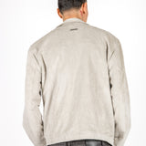 Stone Suede Biker Jacket