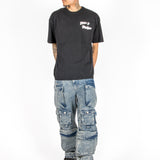 Acid Wash Blue Baggy Cargo
