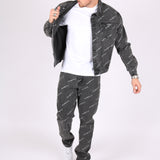Black Owners Motorsport Printed Denim Jeans