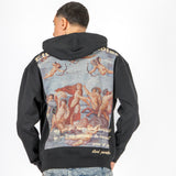 Oversized Black "Eternal Paradise" Back Print Hoodie