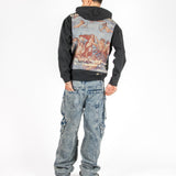 Oversized Black "Eternal Paradise" Back Print Hoodie