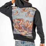 Oversized Black "Eternal Paradise" Back Print Hoodie