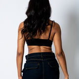 Raw Indigo Utility Denim Mini Skirt
